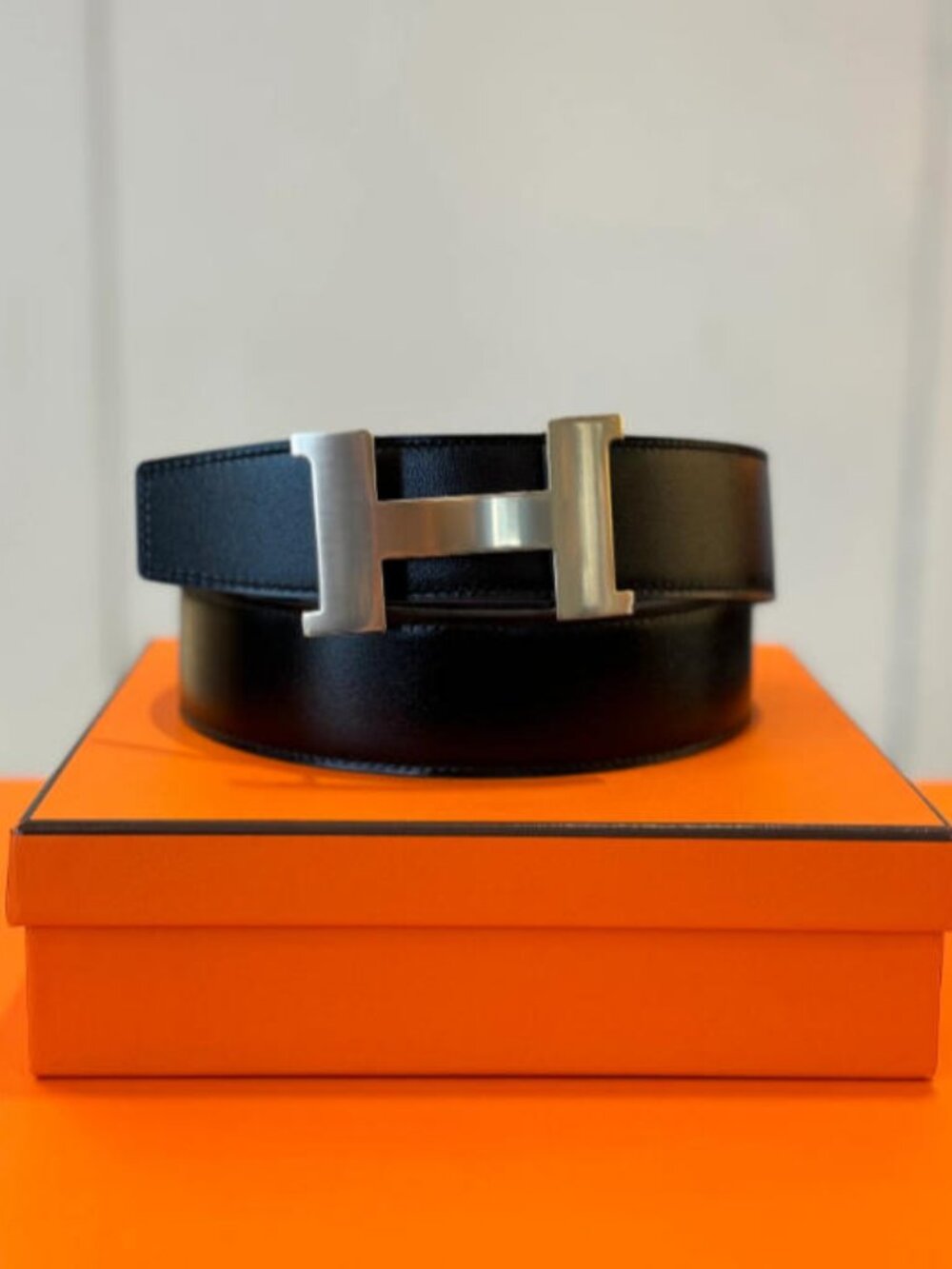 Hermès Black Reversible Belt 90cm - New with Box